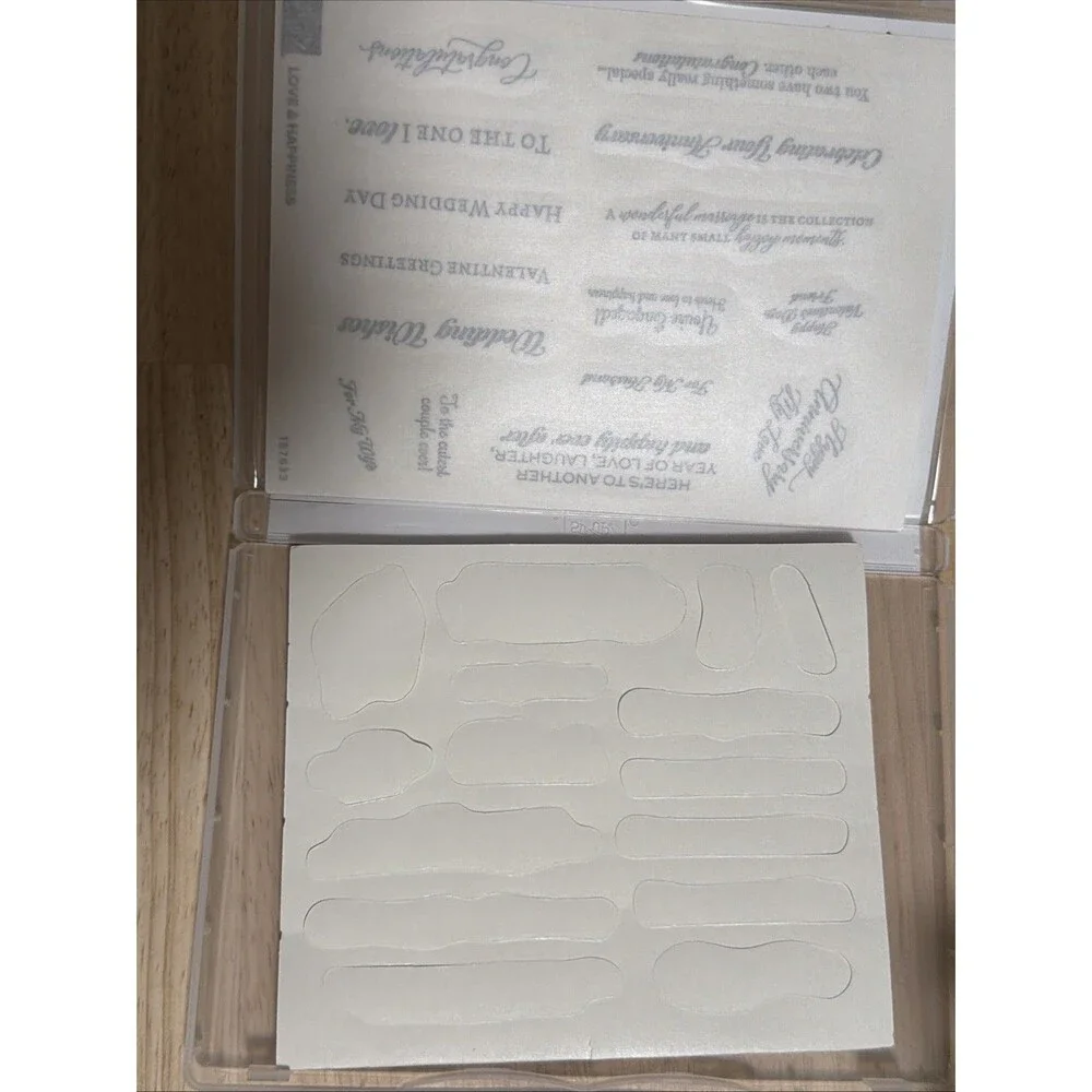 Stampin Up Cling Mount Stamp Set ~ Love & Happiness Wedding Anniversary engage